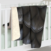 Load image into Gallery viewer, Dark Dragon Scales Sherpa Fleece Blanket Throw