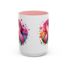 Load image into Gallery viewer, Vibrant Pink Ribbon Coffee or Tea Mug (11 or 15 oz)