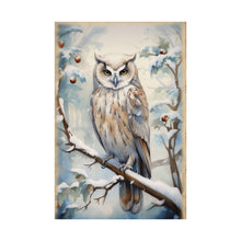 Load image into Gallery viewer, Owl in Winter Poster Wall Art in 3 Sizes