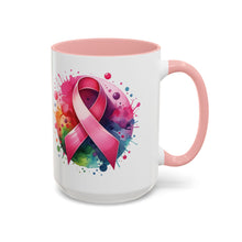 Load image into Gallery viewer, Vibrant Pink Ribbon Coffee or Tea Mug (11 or 15 oz)