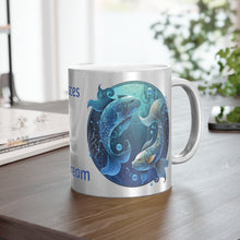 Load image into Gallery viewer, Pisces Silver Metallic Coffee or Tea Mug