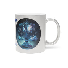 Load image into Gallery viewer, Libra Vibes Silver Metallic Coffee or Tea Mug