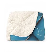 Load image into Gallery viewer, Turquoise Dragon Scales Sherpa Fleece Blanket Throw