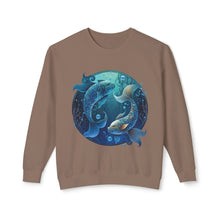 Load image into Gallery viewer, Pisces Zodiac Unisex Lightweight Crewneck Sweatshirt
