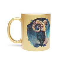 Load image into Gallery viewer, Aries Silver or Gold Metallic Coffee or Tea Mug