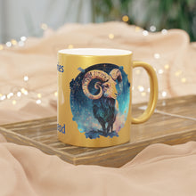 Load image into Gallery viewer, Aries Silver or Gold Metallic Coffee or Tea Mug