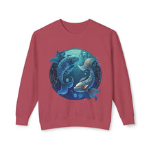 Load image into Gallery viewer, Pisces Zodiac Unisex Lightweight Crewneck Sweatshirt