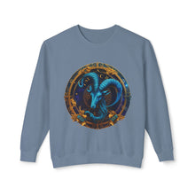 Load image into Gallery viewer, Capricorn Zodiac Unisex Lightweight Crewneck Sweatshirt