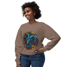 Load image into Gallery viewer, Capricorn Zodiac Unisex Lightweight Crewneck Sweatshirt