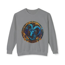 Load image into Gallery viewer, Capricorn Zodiac Unisex Lightweight Crewneck Sweatshirt