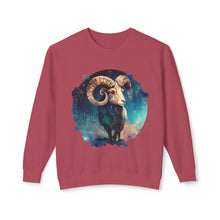 Load image into Gallery viewer, Aries Zodiac Unisex Lightweight Crewneck Sweatshirt