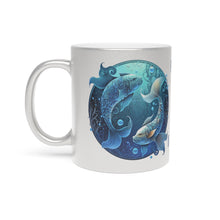 Load image into Gallery viewer, Pisces Silver Metallic Coffee or Tea Mug