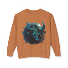 Load image into Gallery viewer, Taurus Zodiac Unisex Lightweight Crewneck Sweatshirt
