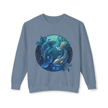 Load image into Gallery viewer, Pisces Zodiac Unisex Lightweight Crewneck Sweatshirt