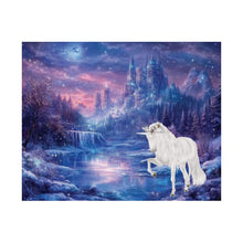 Load image into Gallery viewer, Twilight Unicorn Castle Wall Art Premium Matte Horizontal Poster