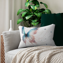 Load image into Gallery viewer, Elegant Butterfly Lumbar Pillow – Vibrant Decorative Cushion for Home Decor