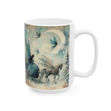 Load image into Gallery viewer, Snowflake Fairy Castle & Carriage Ceramic Mug, (15oz)