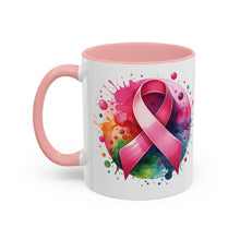 Load image into Gallery viewer, Vibrant Pink Ribbon Coffee or Tea Mug (11 or 15 oz)