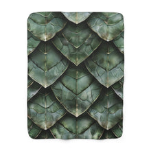 Load image into Gallery viewer, Green Mother Dragon Scales Sherpa Fleece Blanket Throw