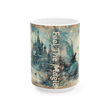 Load image into Gallery viewer, Snowflake Fairy Castle & Carriage Ceramic Mug, (15oz)