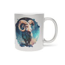 Load image into Gallery viewer, Aries Silver or Gold Metallic Coffee or Tea Mug