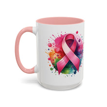 Load image into Gallery viewer, Vibrant Pink Ribbon Coffee or Tea Mug (11 or 15 oz)