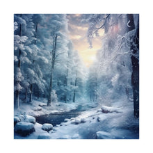 Load image into Gallery viewer, Mystical Frozen Forest Winter Poster Wall Art in 3 Sizes