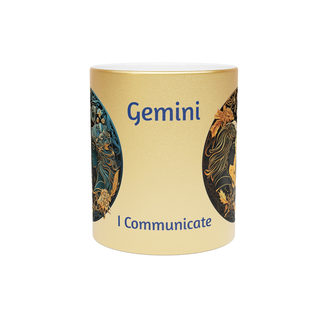 Gemini Gold Metallic Coffee or Tea Mug
