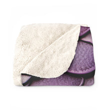 Load image into Gallery viewer, Dragon Scales Shades of Violet Sherpa Fleece Blanket Throw
