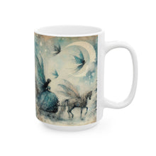 Load image into Gallery viewer, Moonlit Fairy Ride Ceramic Mug
