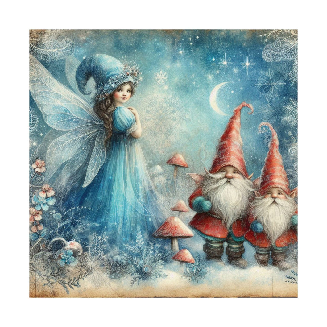 Winter’s Fairy Blessing Poster Wall Art in 3 Sizes