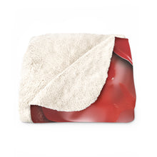 Load image into Gallery viewer, Dragon Scales Shades of Blood Red Sherpa Fleece Blanket Throw
