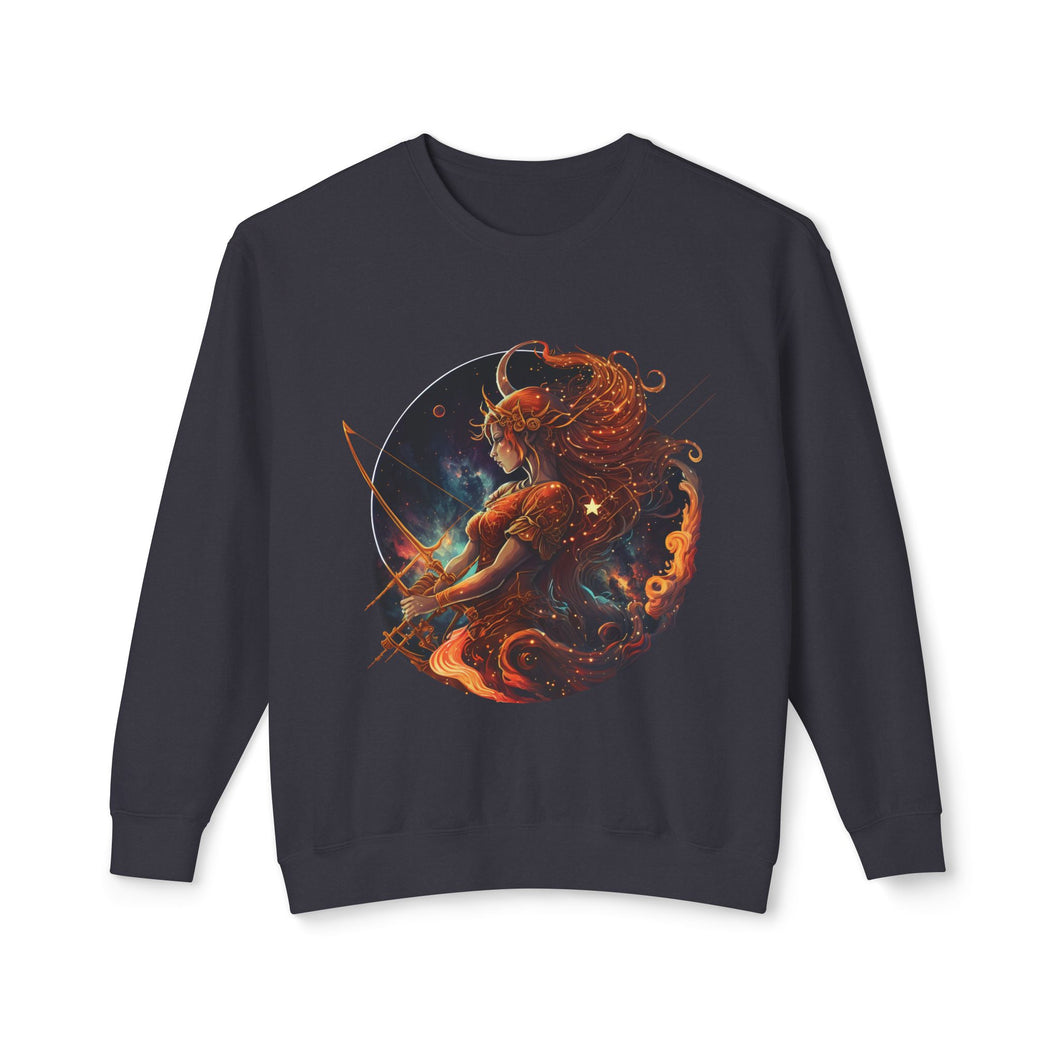 Sagittarius Zodiac Unisex Lightweight Crewneck Sweatshirt