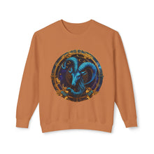 Load image into Gallery viewer, Capricorn Zodiac Unisex Lightweight Crewneck Sweatshirt
